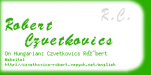 robert czvetkovics business card